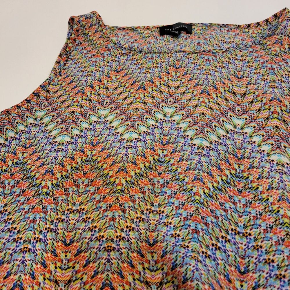 The Limited Swing Tank Top Womens Small Tall Multicolor Chevron Print Excellent